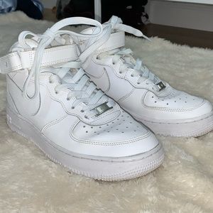 White Nike AF1 High Tops